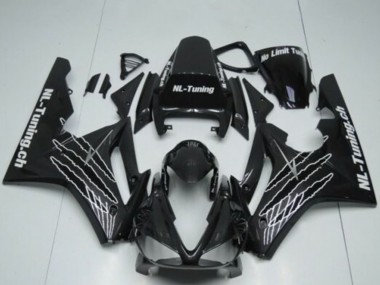 Beste Triumph Daytona 675 Triple Motorrad Verkleidung 2009-2012 - Glanzendes Schwarz Weiss Claw
