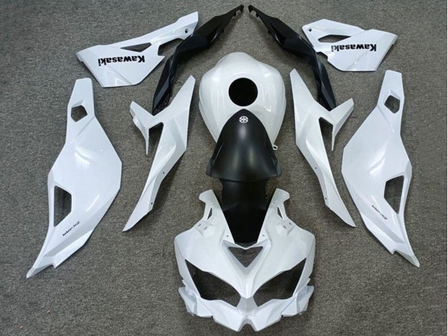 Beste Kawasaki ZX4R ZX-4RR Motorrad Verkleidung 2019-2025 - Weiss Matt Schwarz