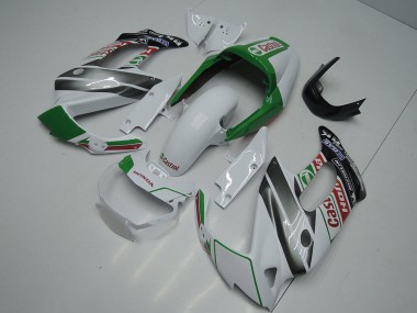 Beste Honda VTR1000F Motorrad Verkleidung 1997-2005 - Weiss Grun Glanzendes Schwarz Castrol