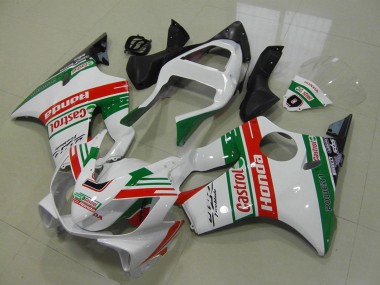 Beste Honda CBR600 F4i Motorrad Verkleidung 2001-2003 - Weiss Rot Grun Castrol