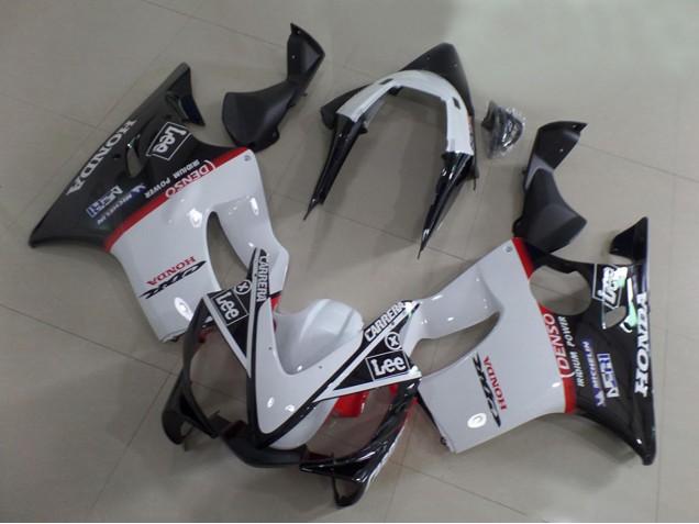 Beste Honda CBR600 F4i Motorrad Verkleidung 2001-2003 - Weiss Rot Glanzendes Schwarz Carrera Lee