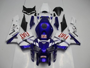 Beste Honda CBR600RR Motorrad Verkleidung 2005-2006 - Weiss Blau Rot Fiat