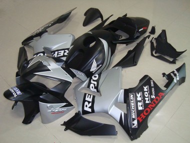 Beste Honda CBR600RR Motorrad Verkleidung 2005-2006 - Matt Schwarz Silber Repsol