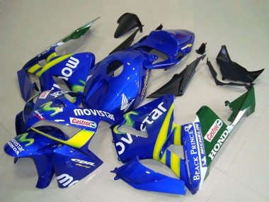 Beste Honda CBR600RR Motorrad Verkleidung 2005-2006 - Blau Gelb Grun Weiss MoviStar Rot Castrol