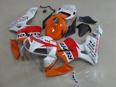 Beste Honda CBR600RR Motorrad Verkleidungen Kit 2005-2006 - Orange Weiss Rot Glanzendes Schwarz Repsol