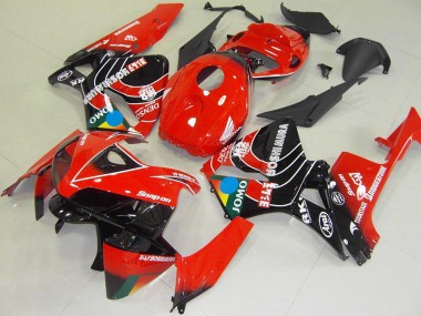 Beste Honda CBR600RR Motorrad Verkleidung 2005-2006 - Rot Blau Gelb Glanzendes Schwarz JOMO