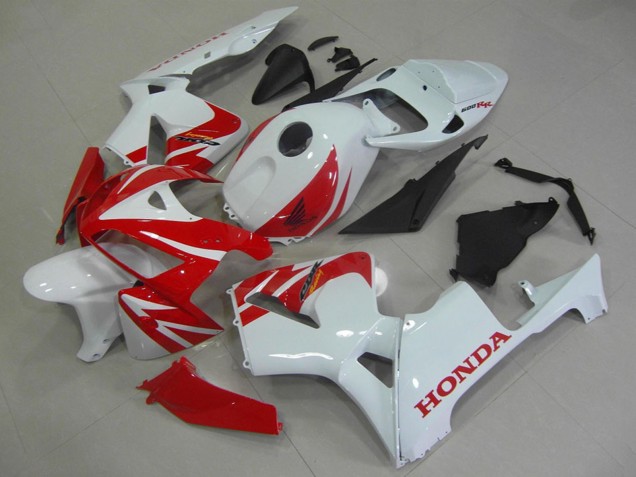 Beste Honda CBR600RR Motorrad Verkleidung 2005-2006 - Weiss Rot