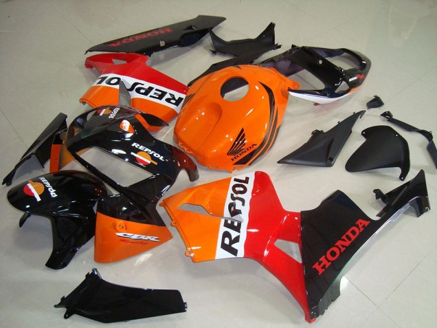 Beste Honda CBR600RR Motorrad Verkleidung Kit 2005-2006 - Orange Weiss Rot Glanzendes Schwarz Repsol