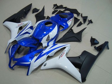 Beste Honda CBR600RR Motorrad Verkleidung 2007-2008 - Weiss Blau Matt Schwarz