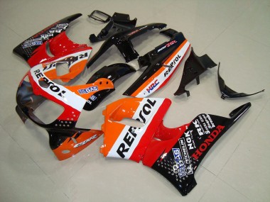 Beste Honda CBR900RR 893 Motorrad Verkleidung 1994-1995 - Orange Weiss Rot Glanzendes Schwarz HRC Repsol