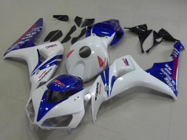 Beste Honda CBR1000RR Motorrad Verkleidung 2006-2007 - Weiss Blau Rot HRC