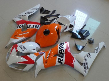 Beste Honda CBR1000RR Motorrad Verkleidung 2006-2007 - Orange Weiss Rot Glanzendes Schwarz Repsol