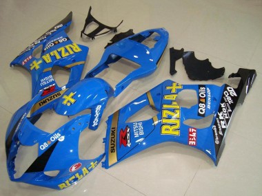Beste Suzuki GSXR 1000 Motorrad Verkleidung 2003-2004 - Blau Gold Schwarz Rizla