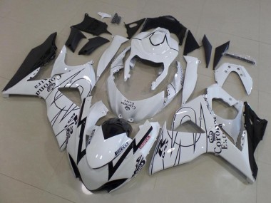 Beste Suzuki GSXR 1000 Motorrad Verkleidung 2009-2016 - Weiss Schwarz Corona Rennen