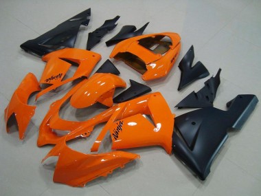 Beste Kawasaki ZX10R Motorrad Verkleidung 2004-2005 - Orange Matt Schwarz