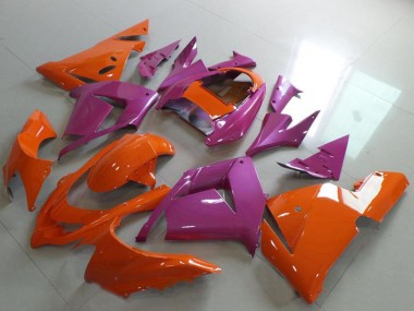 Beste Kawasaki ZX10R Motorrad Verkleidung 2004-2005 - Orange und Rosa