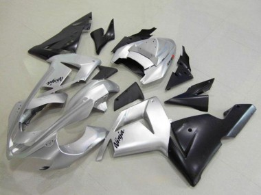 Beste Kawasaki ZX10R Motorrad Verkleidung 2004-2005 - Silber Schwarz Ninja