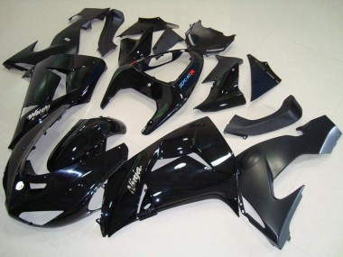 Beste Kawasaki ZX10R Motorrad Verkleidung 2006-2007 - Glanzendes Schwarz Matt Schwarz Weiss Ninja