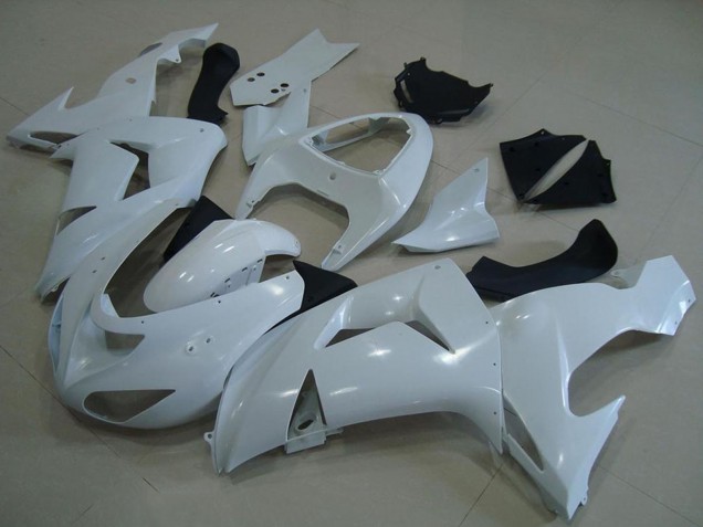 Beste Kawasaki ZX10R Motorrad Verkleidung 2006-2007 - Weiss
