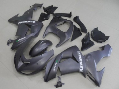 Beste Kawasaki ZX10R Motorrad Verkleidung 2006-2007 - Matt Grau Weiss Aufkleber