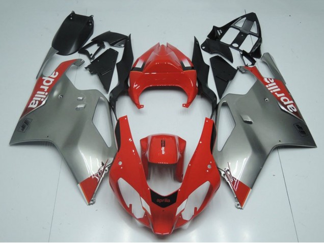 Beste Aprilia RSV1000 Motorrad Verkleidung 2003-2006 - Rot Grau Schwarz