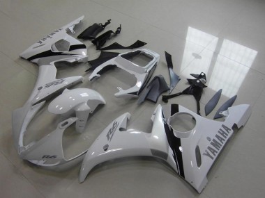 Beste Yamaha YZF R6 Motorrad Verkleidung Kit 2003-2004 - Weiss Glanzendes Schwarz