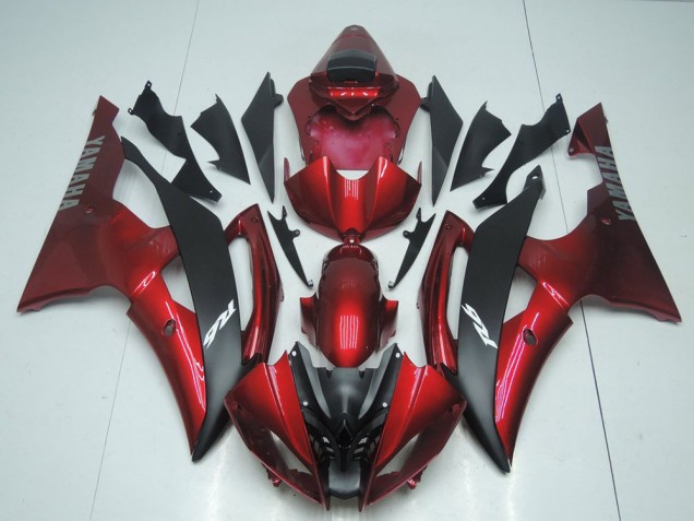 Beste Yamaha YZF R6 Motorrad Verkleidung 2008-2016 - Rot Matt Schwarz