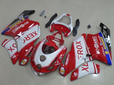 Beste Ducati 999 Motorrad Verkleidung 2003-2004 - Weiss Rot Blau Glanzendes Schwarz Xerox OEM Stil