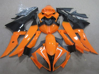 Beste Yamaha YZF R6 Motorrad Verkleidung 2008-2016 - Orange Glanzendes Schwarz