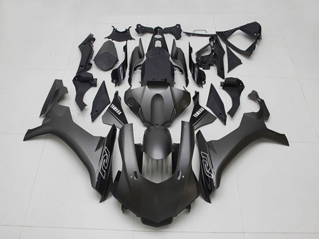 Beste Yamaha YZF R1 Motorrad Verkleidung 2015-2019 - Matt Schwarz Glanzendes Schwarz