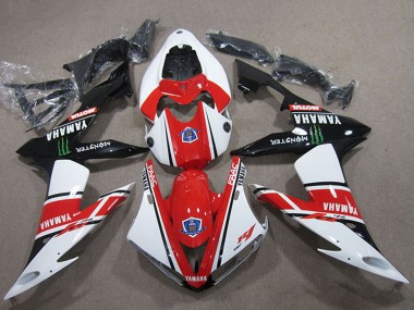 Beste Yamaha YZF R1 Motorrad Verkleidung 2004-2006 - Weiss Rot Schwarz Grun Motul Monster