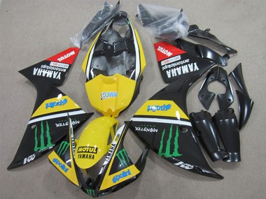 Beste Yamaha YZF R1 Motorrad Verkleidung 2009-2011 - Gelb Weiss Schwarz Rot Grun Motul Monster