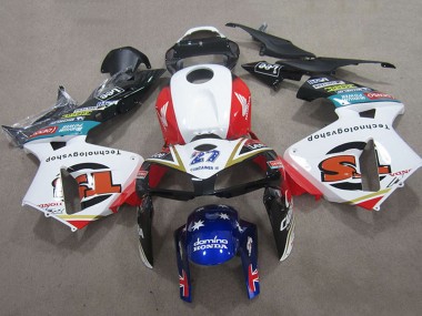 Beste Honda CBR600RR Motorrad Verkleidung 2005-2006 - Weiss Rot Schwarz Blau 27
