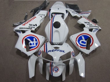 Beste Honda CBR600RR Motorrad Verkleidung 2005-2006 - Weiss Blau Repsol