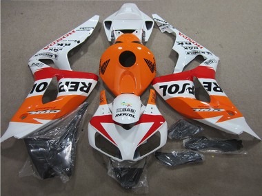 Beste Honda CBR1000RR Motorrad Verkleidung 2006-2007 - Weiss Orange Rot Schwarz Repsol
