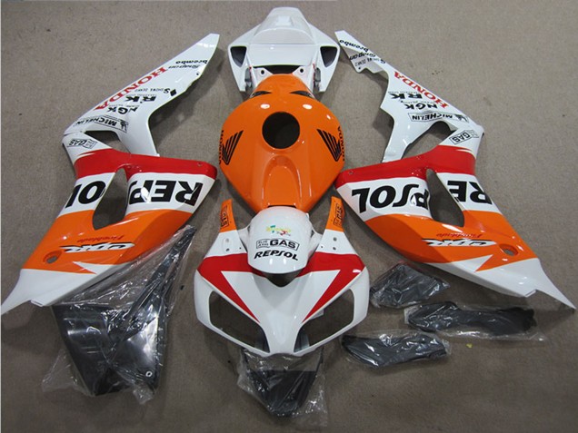 Beste Honda CBR1000RR Motorrad Verkleidung 2006-2007 - Weiss Orange Rot Schwarz Repsol