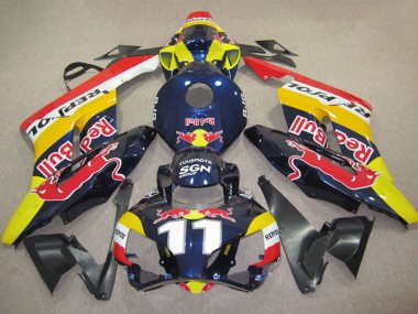 Beste Honda CBR1000RR Motorrad Verkleidung 2004-2005 - Gelb Blau Weiss Red Bull Repsol 11