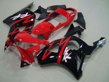 Beste Honda CBR900RR 954 Motorrad Verkleidung 2002-2003 - Rot Glanzendes Schwarz Streifen