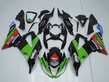 Beste Kawasaki ZX6R Motorrad Verkleidung 2013-2018 - Glanzendes Schwarz Grun Rot Blau Motocard