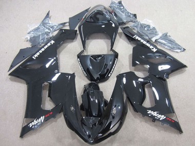 Beste Kawasaki ZX6R Motorrad Verkleidung 2005-2006 - Glanzendes Schwarz