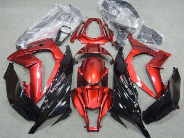 Beste Kawasaki ZX10R Motorrad Verkleidung 2011-2015 - Rot Glanzendes Schwarz