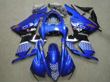 Beste Kawasaki ZX10R Motorrad Verkleidung 2004-2005 - Blau Touch4