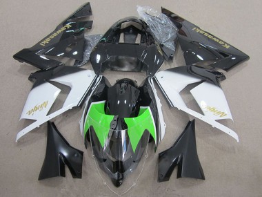 Beste Kawasaki ZX10R Motorrad Verkleidung 2004-2005 - Schwarz Weiss Gold Ninja