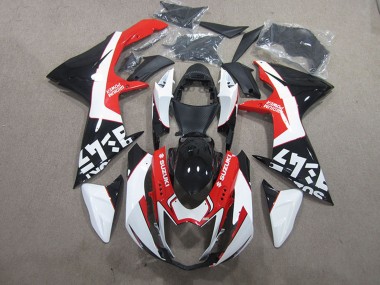 Beste Suzuki GSXR 600 Motorrad Verkleidung 2011-2024 - Schwarz Rot Weiss