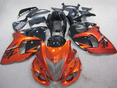 Beste Suzuki GSXR 1300 Hayabusa Motorrad Verkleidung 2008-2020 - Orange Schwarz