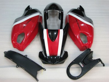 Beste Ducati Monster 696 Motorrad Verkleidung Kit 2008-2012 - Weiss Rot Glanzendes Schwarz