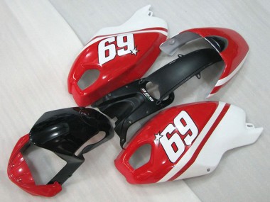Beste Ducati Monster 696 Motorrad Verkleidung 2008-2012 - Weiss Rot Glanzendes Schwarz 69