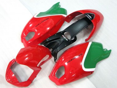 Beste Ducati Monster 696 Motorrad Verkleidung 2008-2012 - Rot Weiss Grun