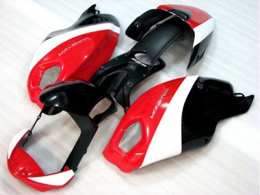Beste Ducati Monster 696 Motorrad Verkleidung 2008-2012 - Weiss Rot Glanzendes Schwarz