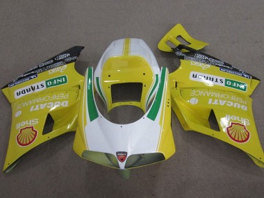 Beste Ducati 748 Motorrad Verkleidung 1993-2005 - Gelb Weiss Grun Shell Info Strrda